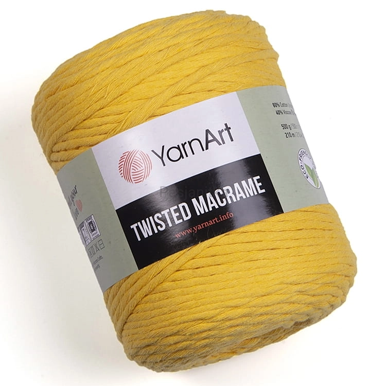 Sznurek Twisted Macrame 764 żółty