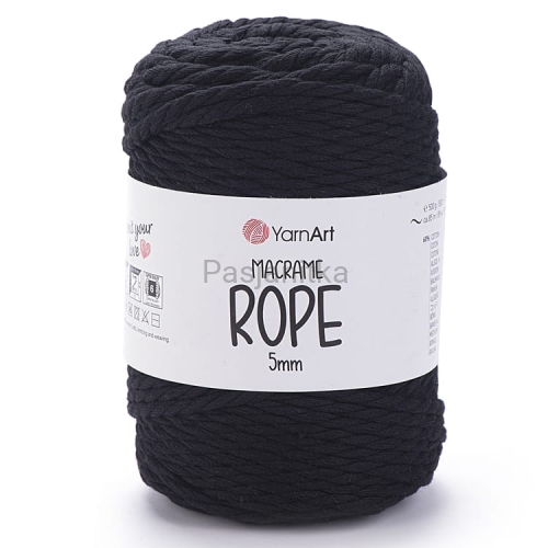 Sznurek Macrame Rope 5 mm / 750 czarny