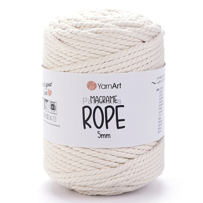 Sznurek Macrame Rope 5 mm / 752 ecru