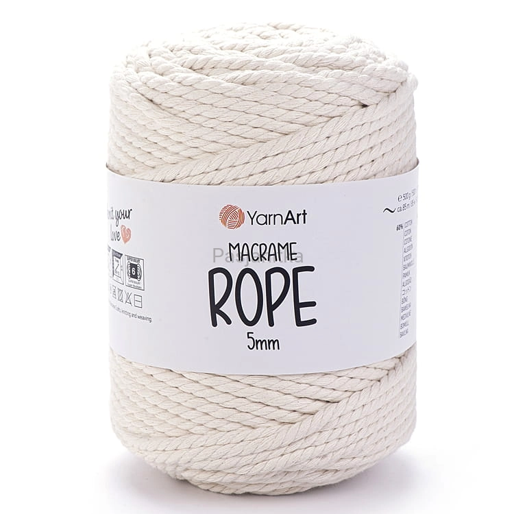 Sznurek Macrame Rope 5 mm / 752 ecru