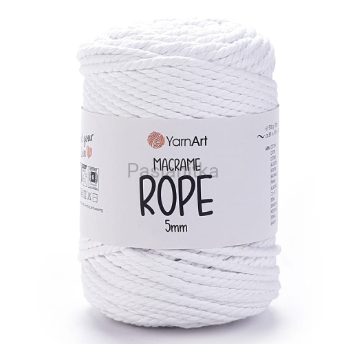 Sznurek Macrame Rope 5 mm / 751 biały