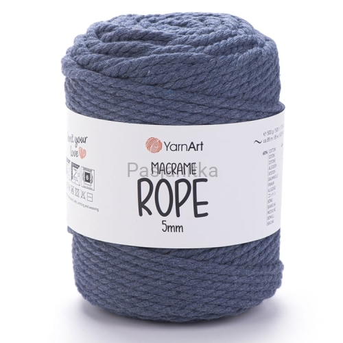 Sznurek Macrame Rope 5 mm / 761 jeans