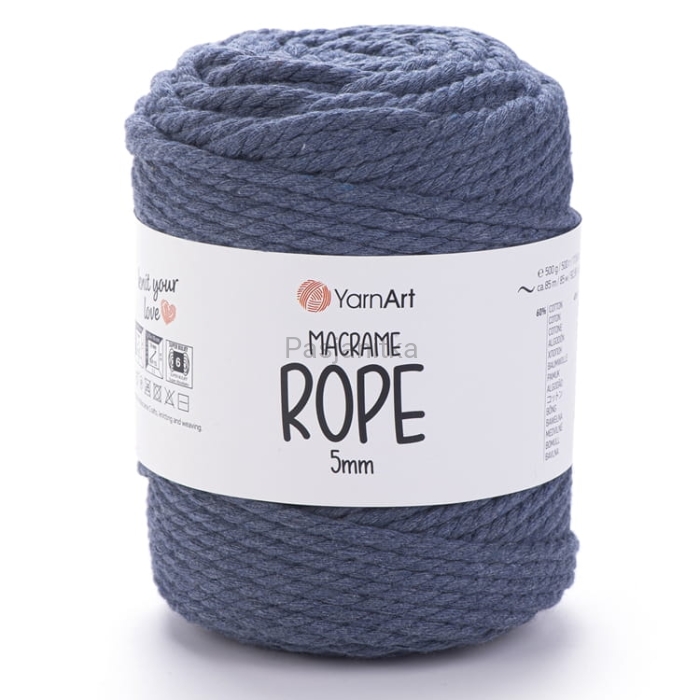 Sznurek Macrame Rope 5 mm / 761 jeans