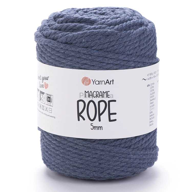 Sznurek Macrame Rope 5 mm / 761 jeans