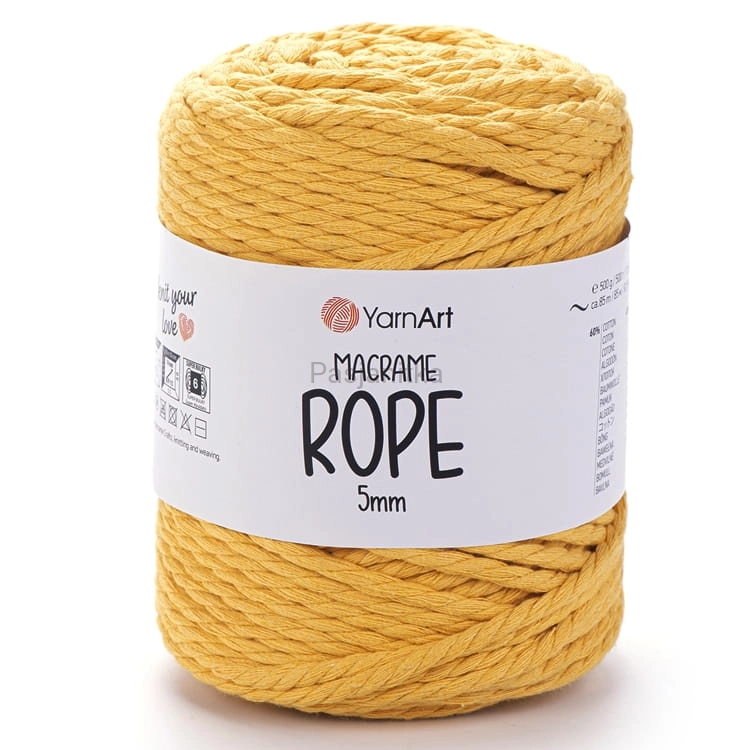 Sznurek Macrame Rope 5 mm / 764 żółty