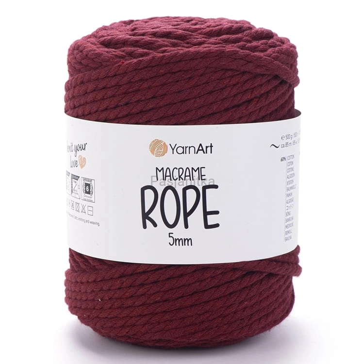 Sznurek Macrame Rope 5 mm / 781 bordo