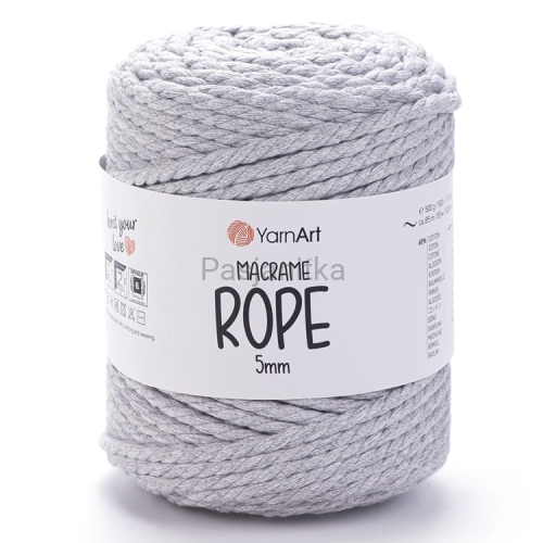 Sznurek Macrame Rope 5 mm / 756 jasny szary