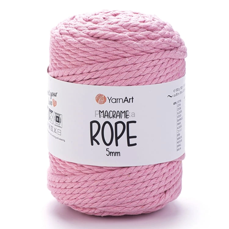 Sznurek Macrame Rope 5 mm / 762 jasny róż