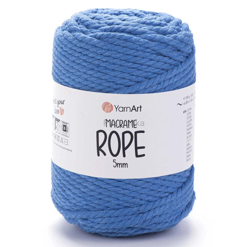 Sznurek Macrame Rope 5 mm / 786 niebieski