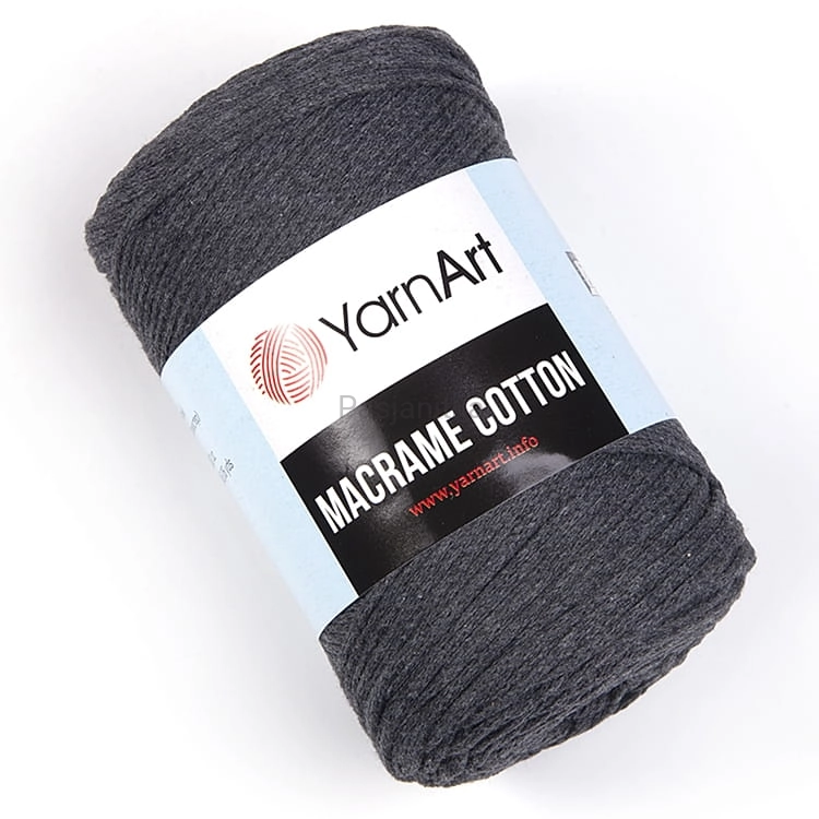 Sznurek Macrame Cotton 2 mm / 758 ciemny szary