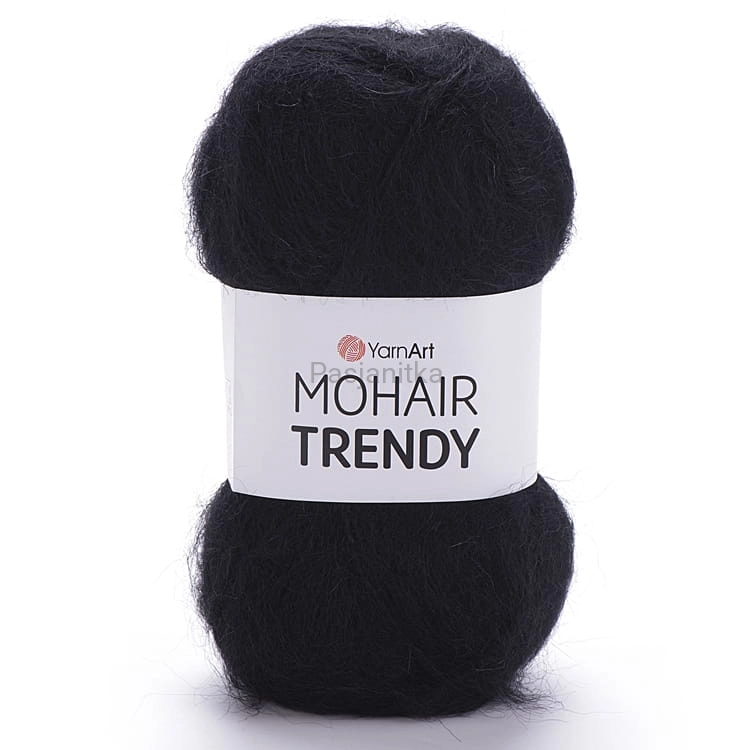 Włóczka Mohair Trendy 102 / czarny