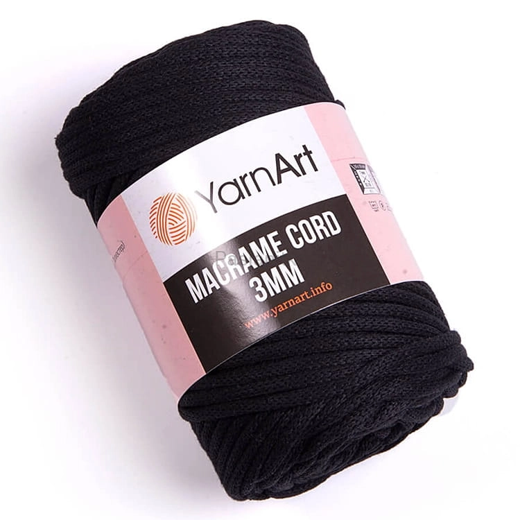 Sznurek Macrame Cord 3 mm / 750 czarny