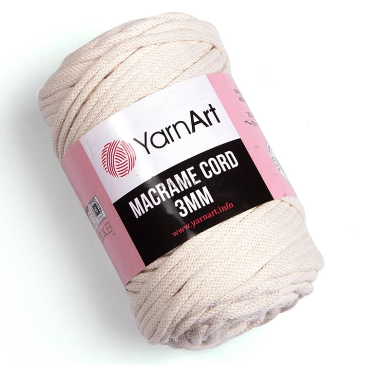 Sznurek Macrame Cord 3 mm / 752 ecru