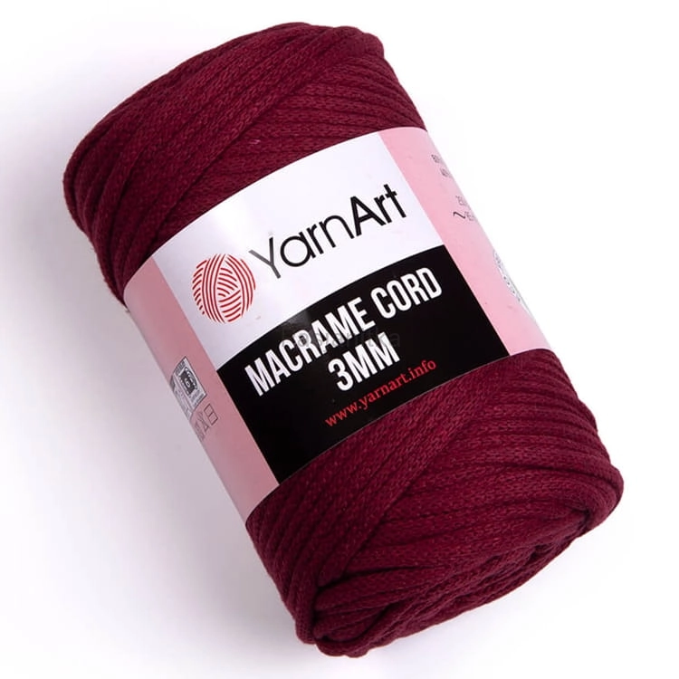 Sznurek Macrame Cord 3 mm / 781 bordo