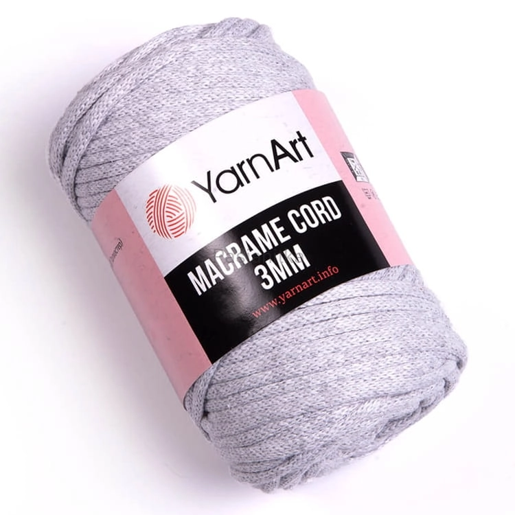 Sznurek Macrame Cord 3 mm / 756 jasny szary