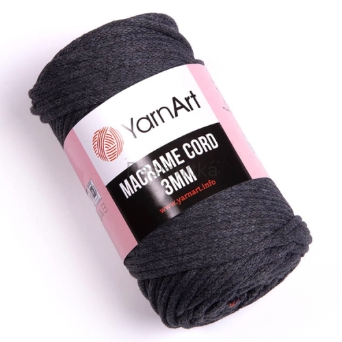 Sznurek Macrame Cord 3 mm / 758 ciemny szary