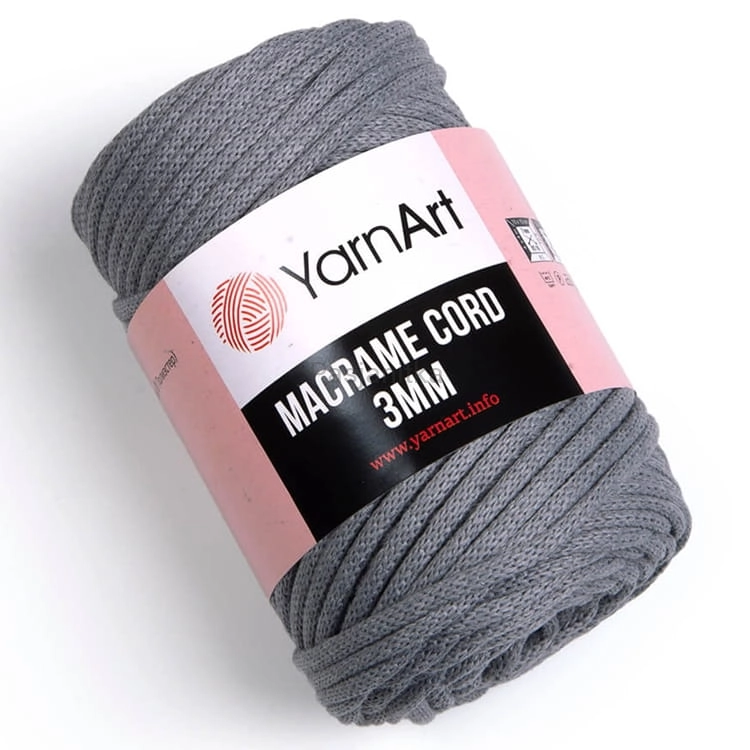 Sznurek Macrame Cord 3 mm / 774 szary