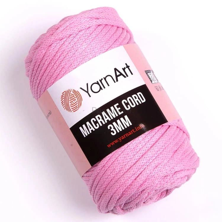 Sznurek Macrame Cord 3 mm / 762 jasny róż