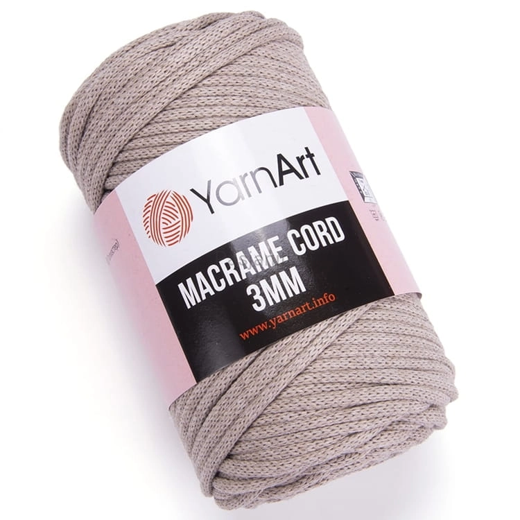 Sznurek Macrame Cord 3 mm / 768 ciemny beż