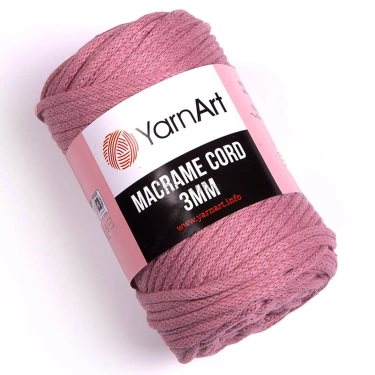 Sznurek Macrame Cord 3 mm / 792 brudny róż