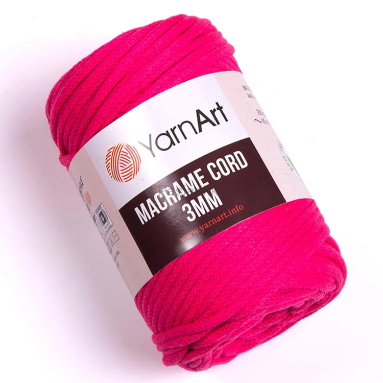 Sznurek Macrame Cord 3 mm / 803 różowy neon