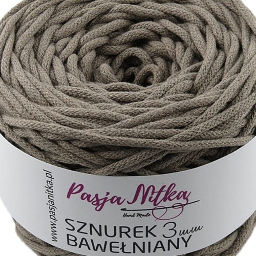 Sznurek bawełniany 3 mm / 100 m / beż