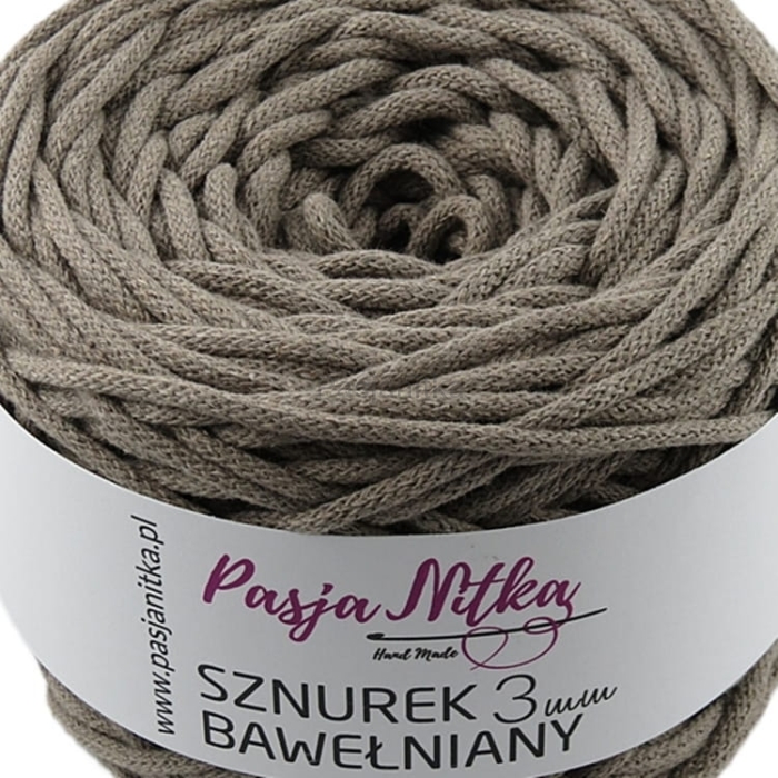 Sznurek bawełniany 3 mm / 100 m / beż