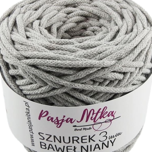 Sznurek bawełniany 3 mm / 100 m / mysi