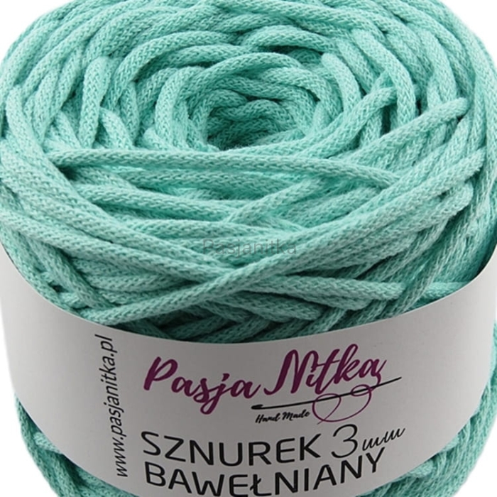 Sznurek bawełniany 3 mm / 100 m / mięta