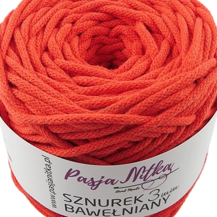 Sznurek bawełniany 3 mm / 100 m / dynia