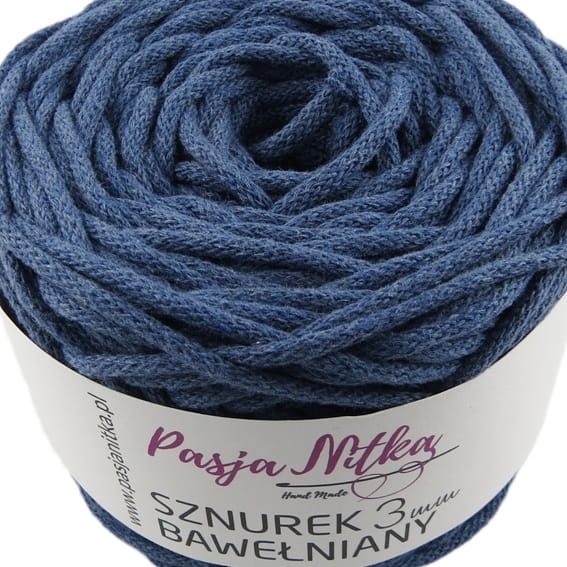 Sznurek bawełniany 3 mm / 100 m/ jeans