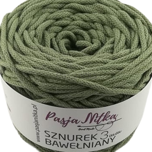 Sznurek bawełniany 3 mm / 100 m / jasna oliwka