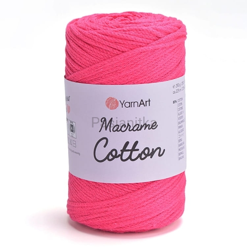Sznurek Macrame Cotton 2 mm / 803 różowy neon
