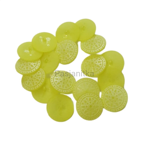 Guziki plastikowe nr 007 / 2,8 cm / 9 szt