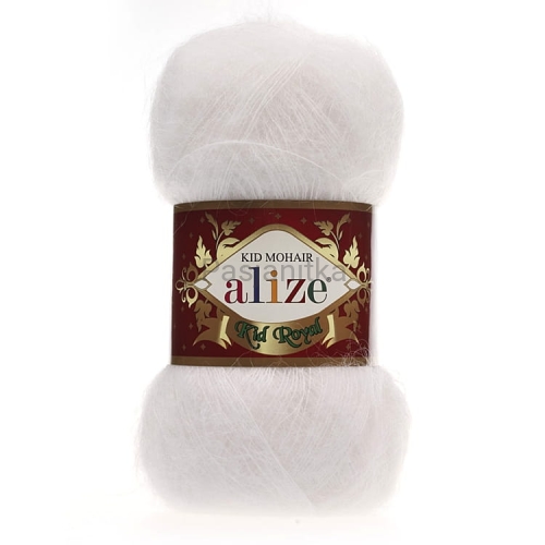 Włóczka Kid Royal Mohair 50 g / 55 biały