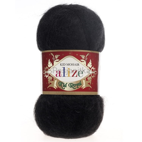 Włóczka Kid Royal Mohair 50 g / 60 czarny