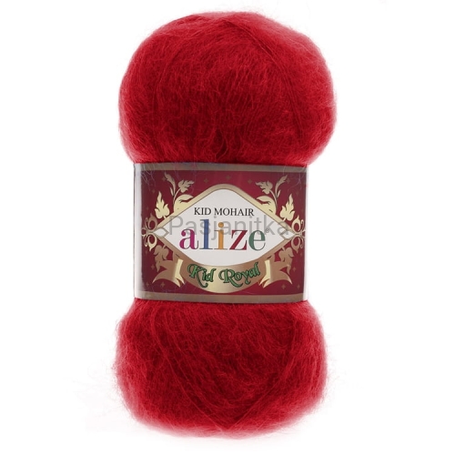 Włóczka Kid Royal Mohair 50 g / 56 czerwony