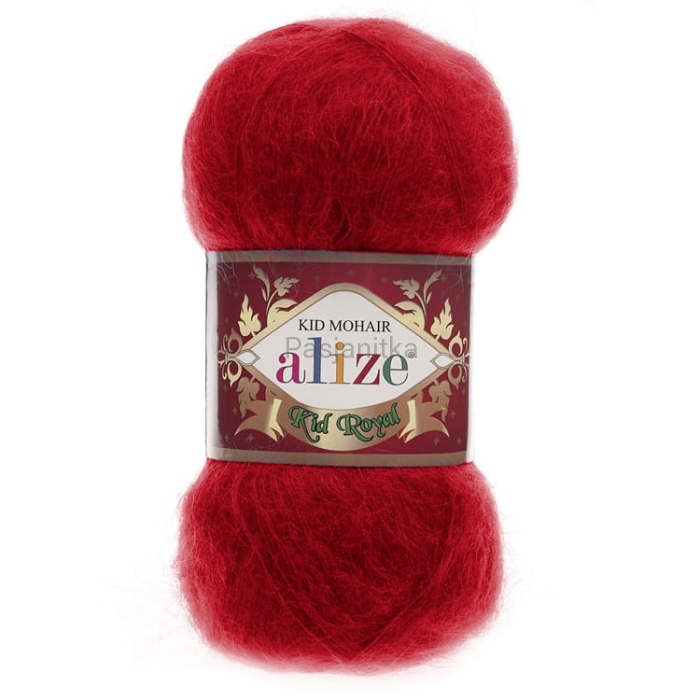 Włóczka Kid Royal Mohair 50 g / 56 czerwony