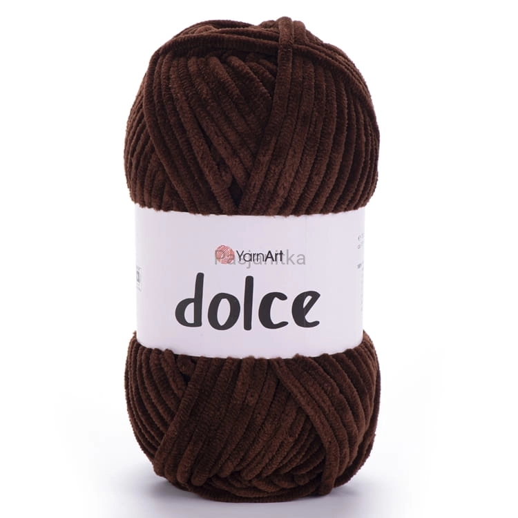 Włóczka Dolce Yarn Art 775 ciemny brąz