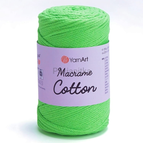 Sznurek Macrame Cotton 2 mm / 802 zielony neon
