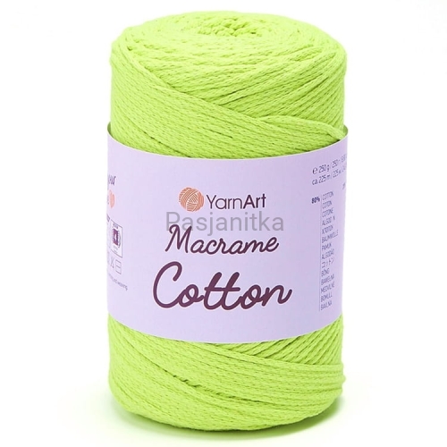 Sznurek Macrame Cotton 2 mm / 801 seledyn