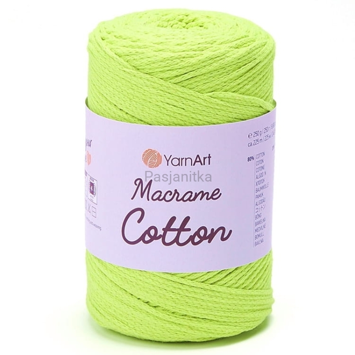Sznurek Macrame Cotton 2 mm / 801 seledyn
