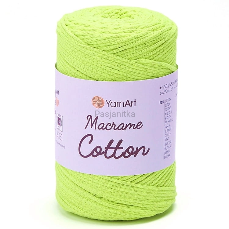 Sznurek Macrame Cotton 2 mm / 801 seledyn