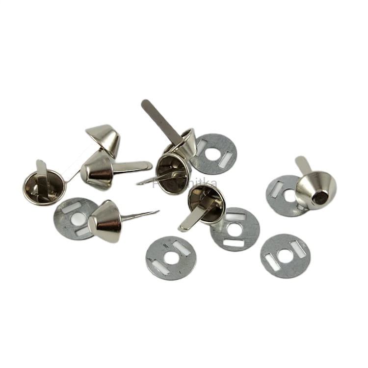 Nóżki do torebki 12 x 22 mm, srebrny / 2 komplety