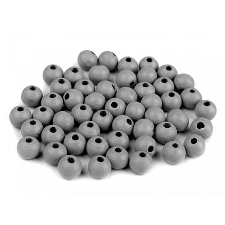Drewniane koraliki 8 mm / szary 20 g