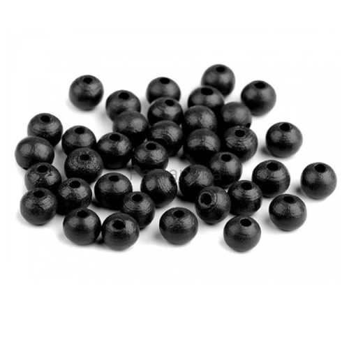 Drewniane koraliki 8 mm / czarny 20 g