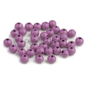 Drewniane koraliki 8 mm / jasny fiolet 20 g
