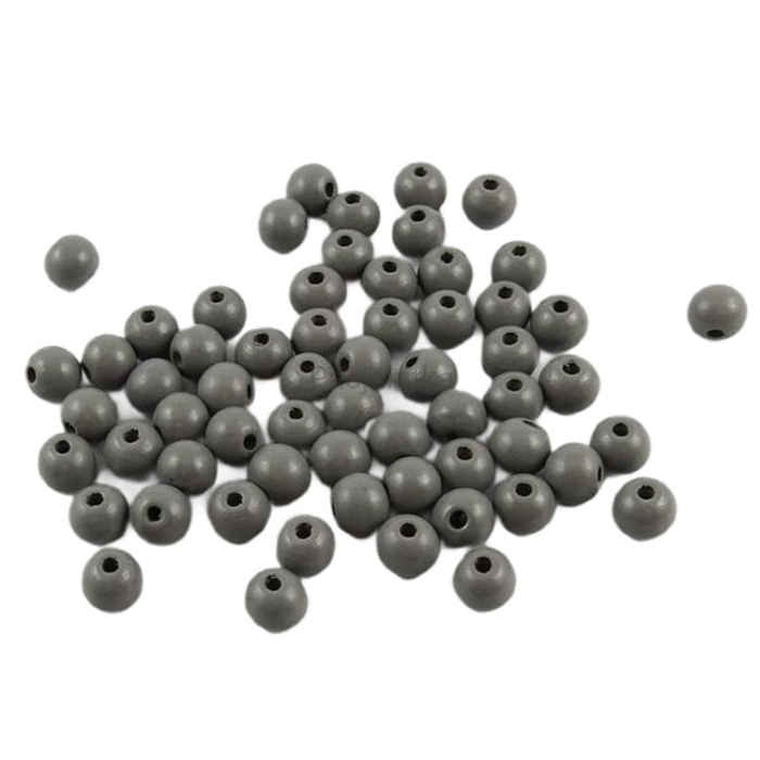 Drewniane koraliki 10 mm / szary 20 g