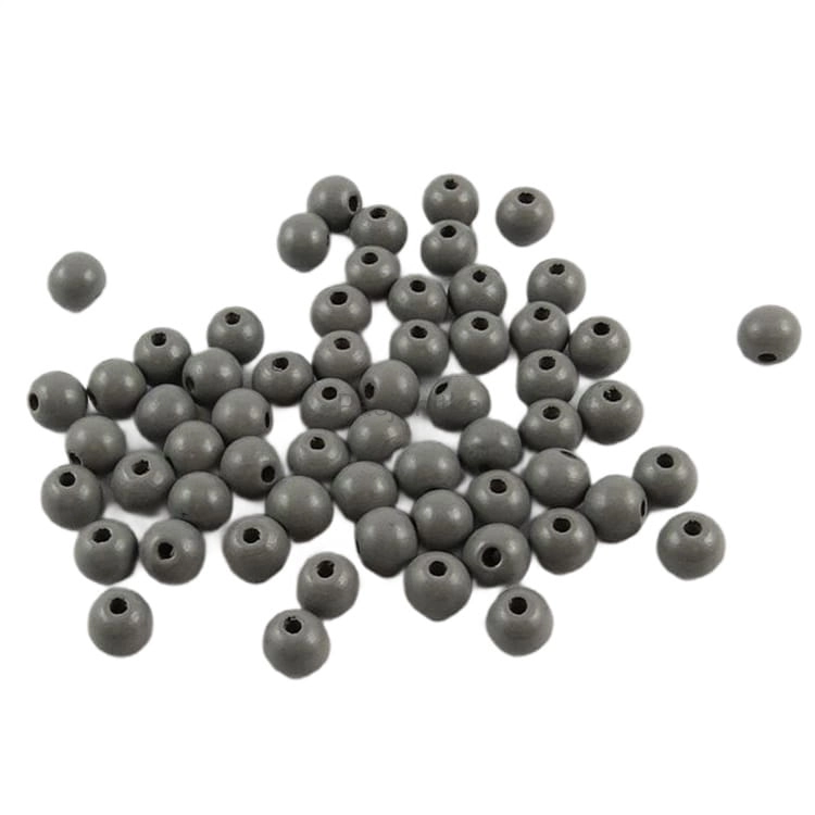 Drewniane koraliki 10 mm / szary 20 g