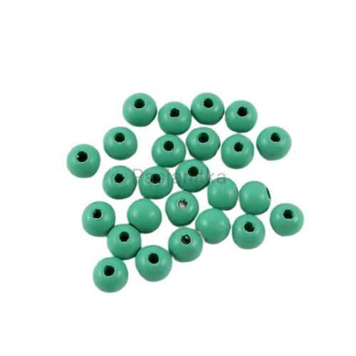 Drewniane koraliki 10 mm / mięta 20 g